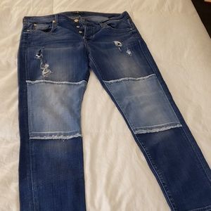 7 for all mankind distresessed crops